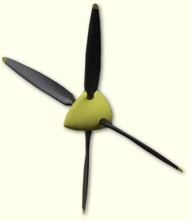Finished Spitfire Mk IX Propeller